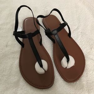 Time and Tru (Walmart) Black and Brown Sandals